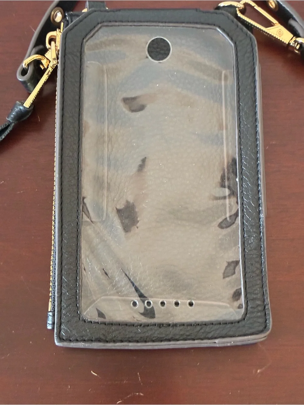 Aimee Kestenberg black leather phone crossbody
